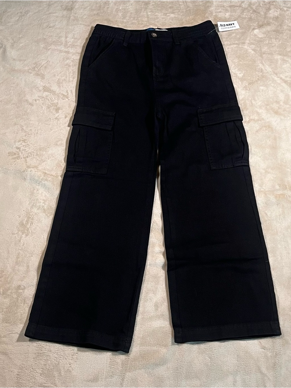 Old Navy Girls Black Wide-Leg Cargo Pants